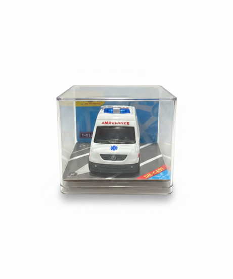 Die-Cast Ambulance Toy with Pull Back Function