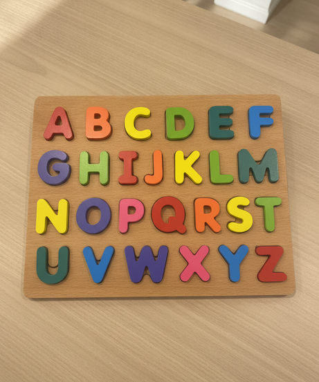 Wooden Alphabet Letter Puzzle Board