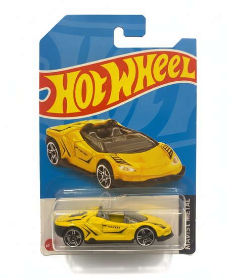 Hot Wheels Yellow 'Fastest' Roadster Die-Cast Car