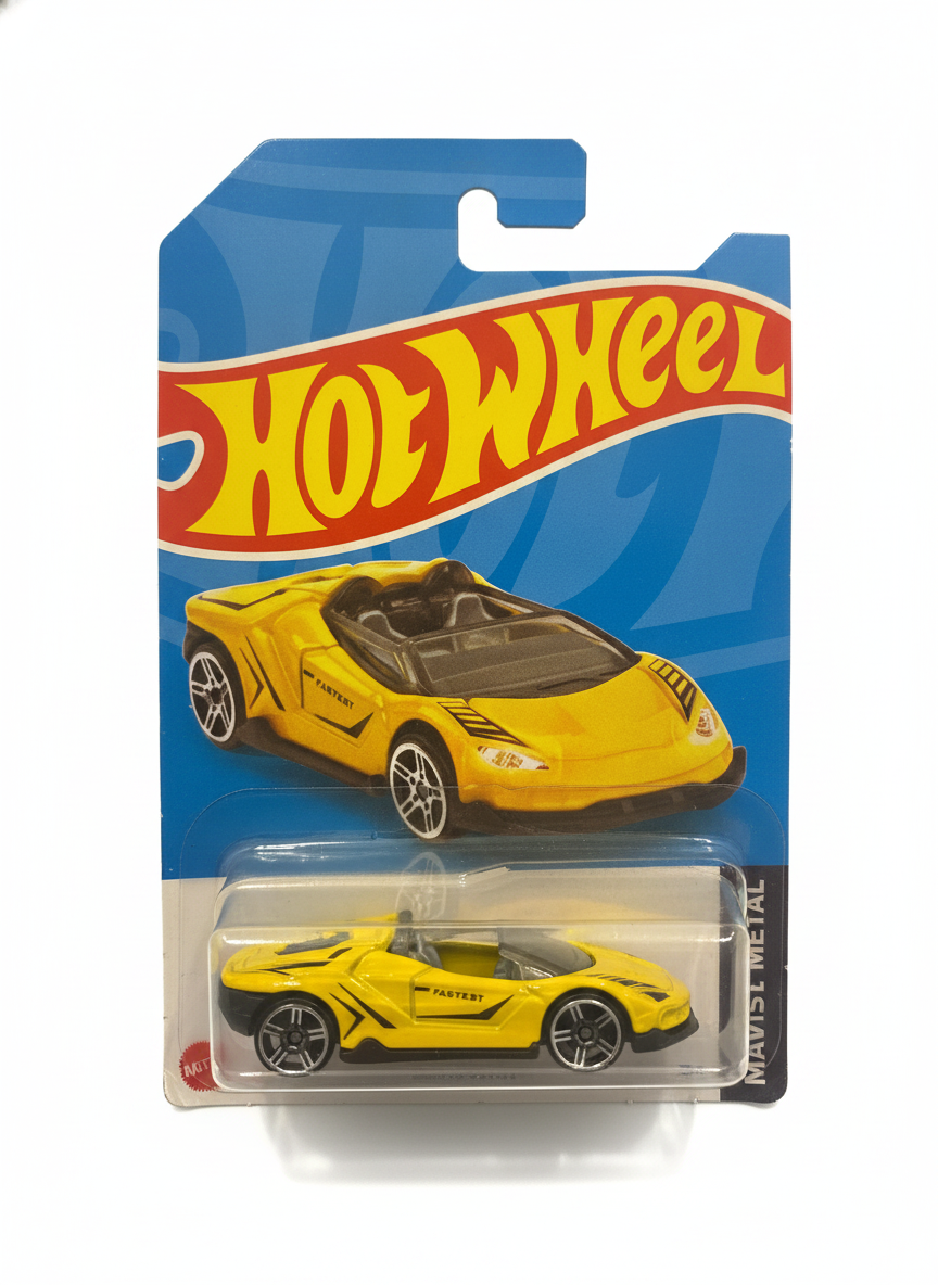 Hot Wheels Yellow 'Fastest' Roadster Die-Cast Car