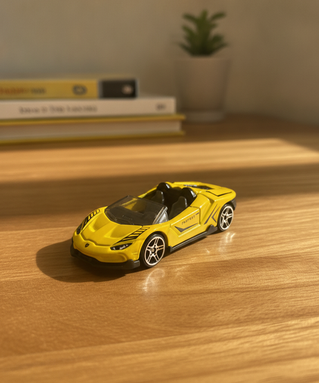 Hot Wheels Yellow 'Fastest' Roadster Die-Cast Car