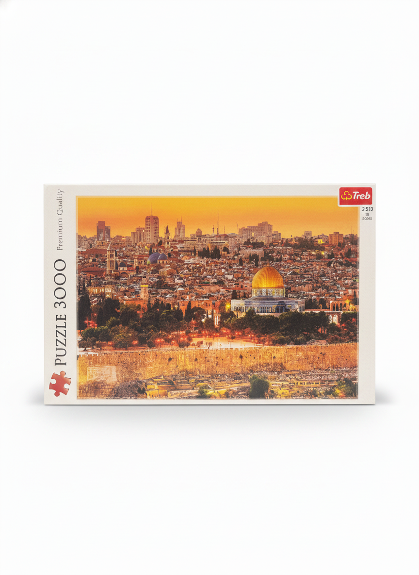 Trefl Premium Quality Puzzle 3000: Jerusalem Cityscape Sunset
