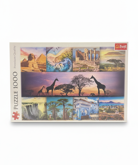 Trefl 1000 Piece Premium Quality World Wonders & Wildlife Collage Puzzle
