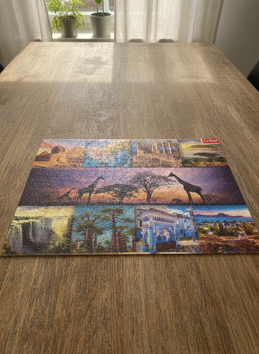 Trefl 1000 Piece Premium Quality World Wonders & Wildlife Collage Puzzle