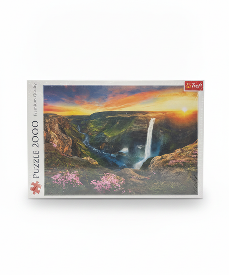 Trefl Puzzle 2000 - Dramatic Waterfall at Sunset