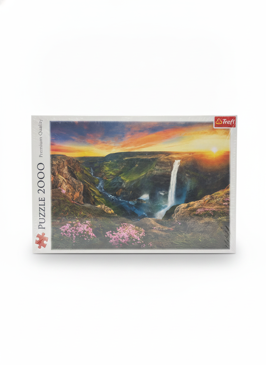 Trefl Puzzle 2000 - Dramatic Waterfall at Sunset