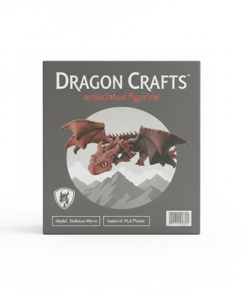 Articulated Crimson Dragon Fidget Toy