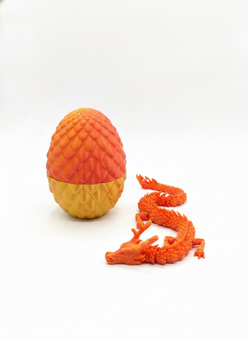 Articulated Dragon and Dragon Egg Set