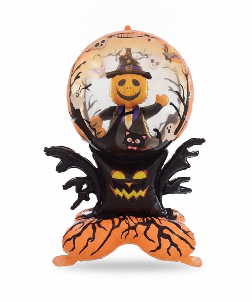 Giant Halloween Pumpkin King & Spooky Tree Inflatable Balloon
