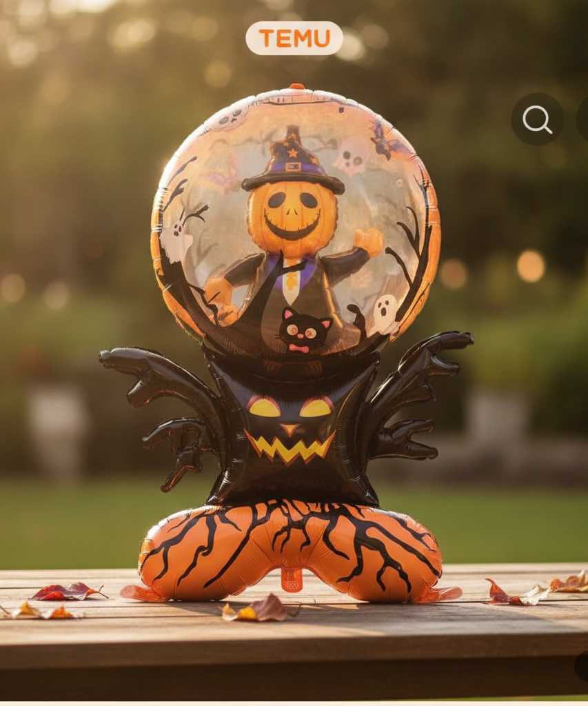 Giant Halloween Pumpkin King & Spooky Tree Inflatable Balloon