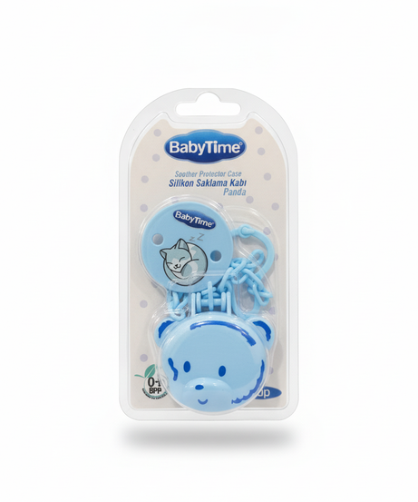BabyTime Panda Soother Protector Case with Pacifier Clip