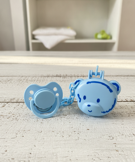 BabyTime Panda Soother Protector Case with Pacifier Clip