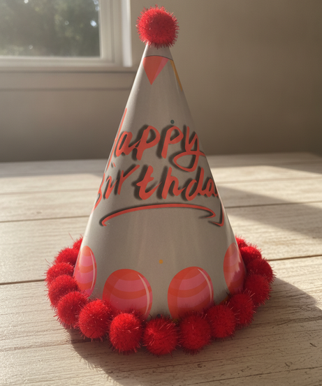 Festive Happy Birthday Conical Party Hat