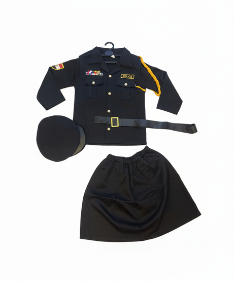 Children's Police girl Officer Dress-Up Costume Set