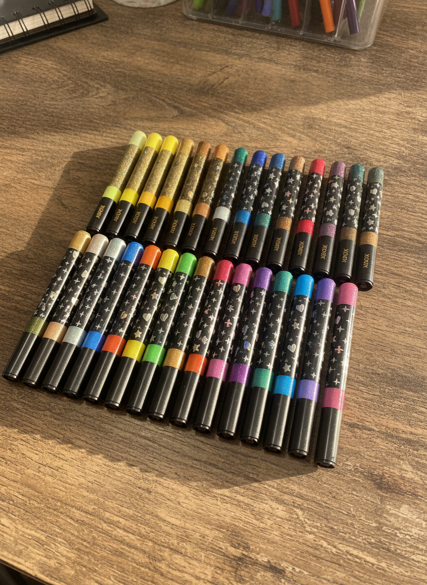 XDON Glitter Dual Tip Markers (XD-118)