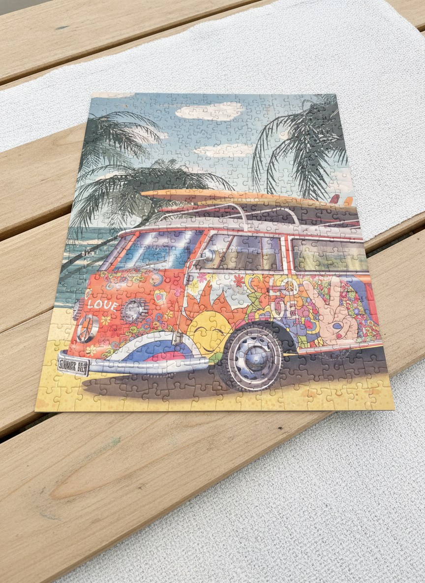 Summer Bus Art Puzzle