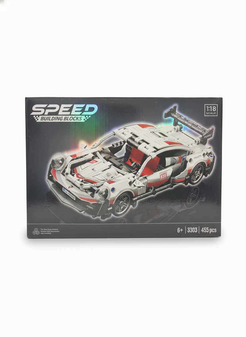 SPEED BUILDING BLOCKS 1:18 Scale Sports Car (Model 3303)