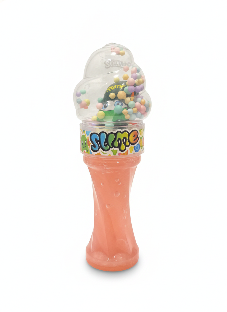 WERTY Slime Ice Cream Cone with Foam Beads & Character