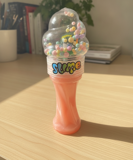 WERTY Slime Ice Cream Cone with Foam Beads & Character