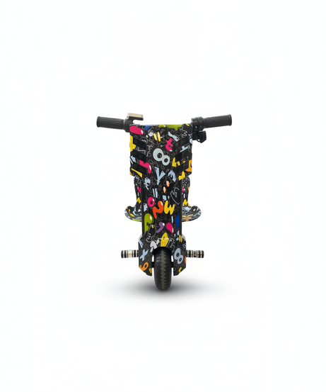 Electric 3-Wheel Drift Scooter with Vibrant Graffiti Art