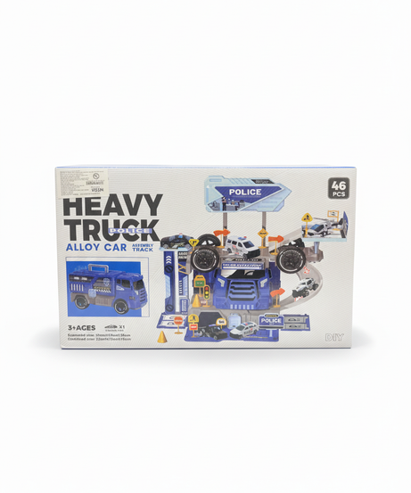 Heavy Truck Police Alloy Car Assembly Track
