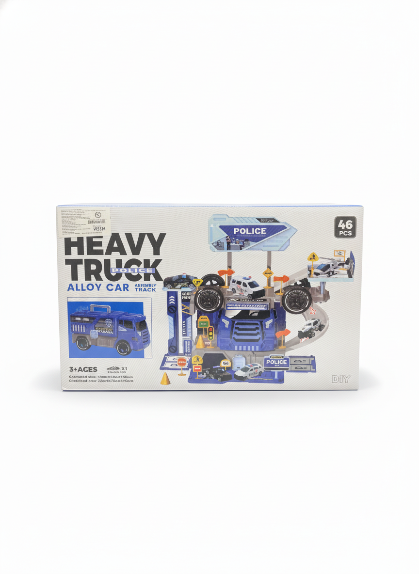 Heavy Truck Police Alloy Car Assembly Track