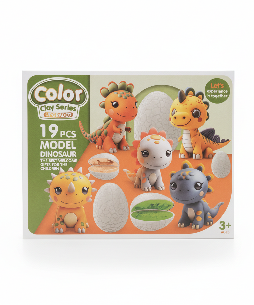 Color Clay Series UPGRADED 19 Pcs Model Dinosaur