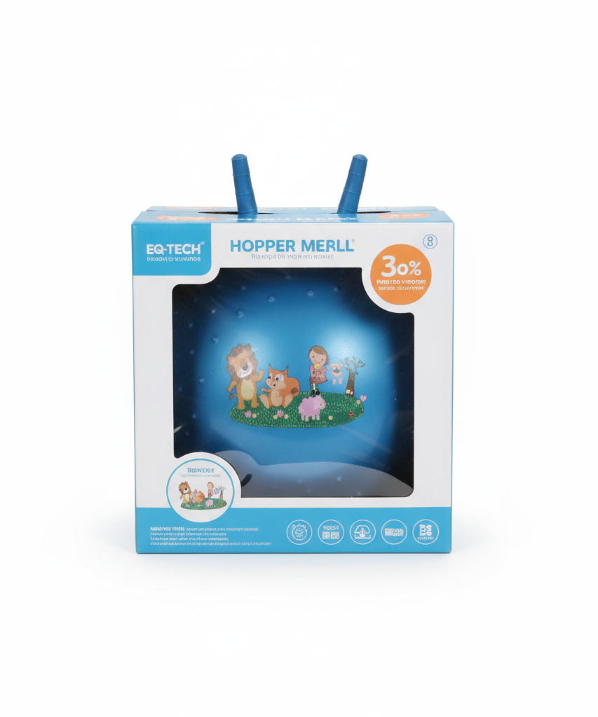 Kids' Textured Blue Hopper Ball with Handles