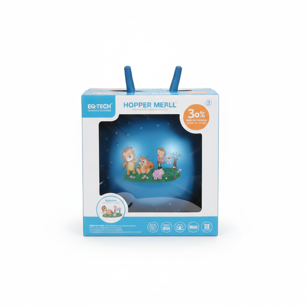 Kids' Textured Blue Hopper Ball with Handles