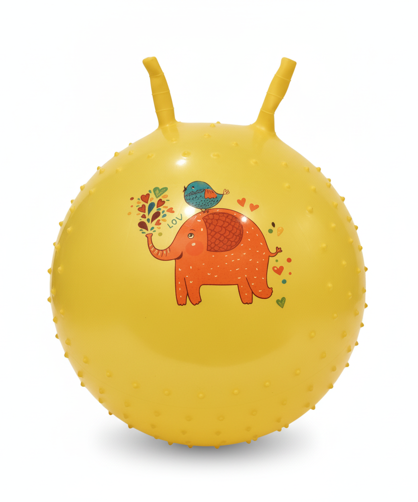 Kids Elephant & Bird Yellow Hopper Ball