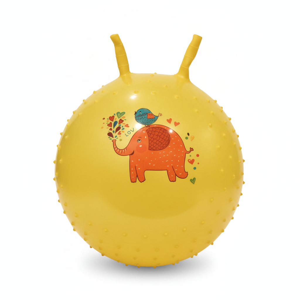 Kids Elephant & Bird Yellow Hopper Ball