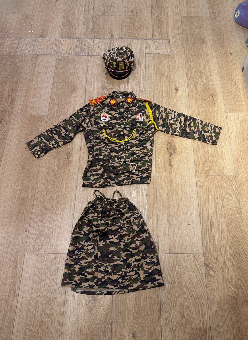 Children's Deluxe Military Camouflage Dress-Up Costume Set