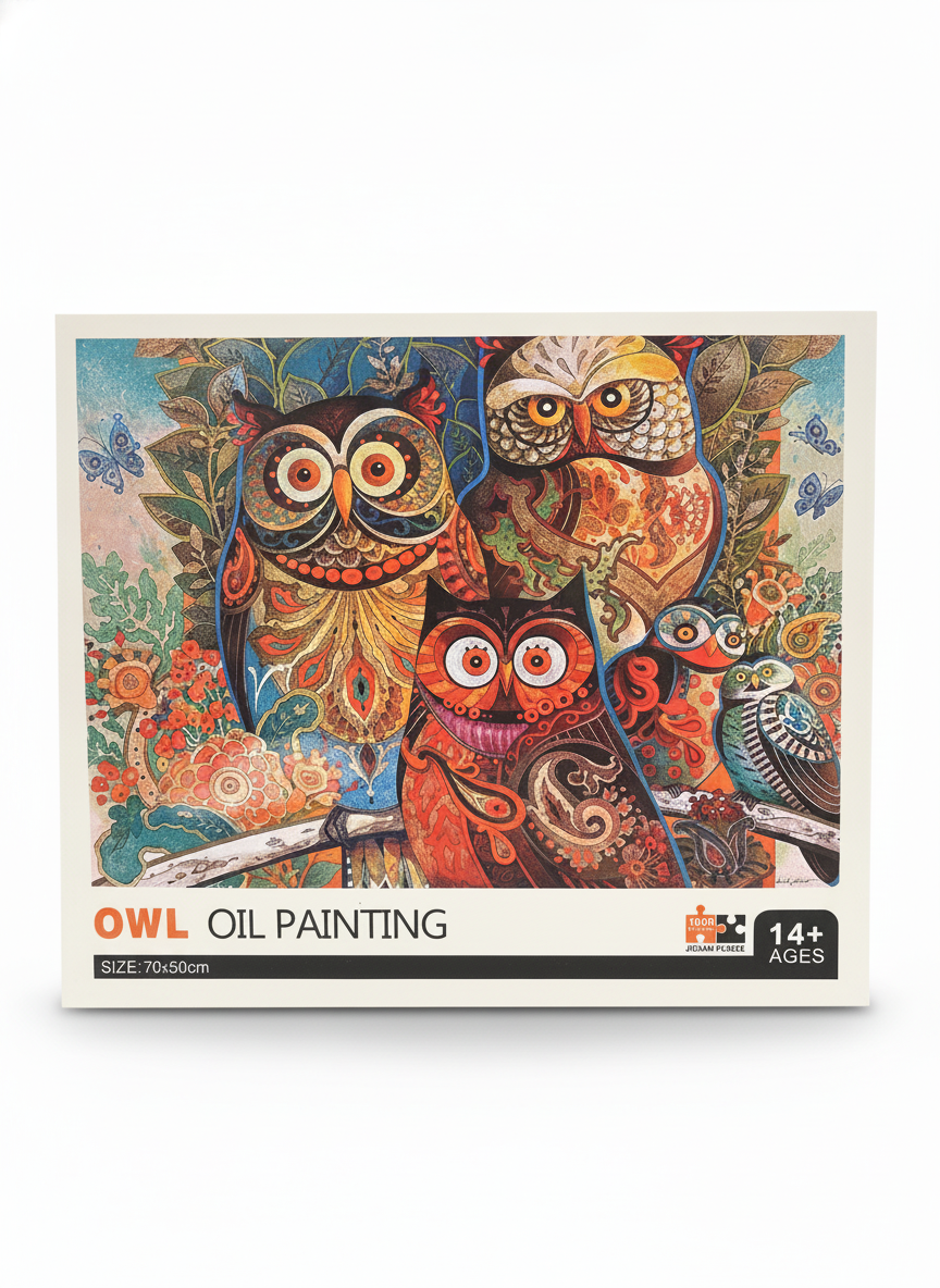 OWL OIL PAINTING Jigsaw Puzzle