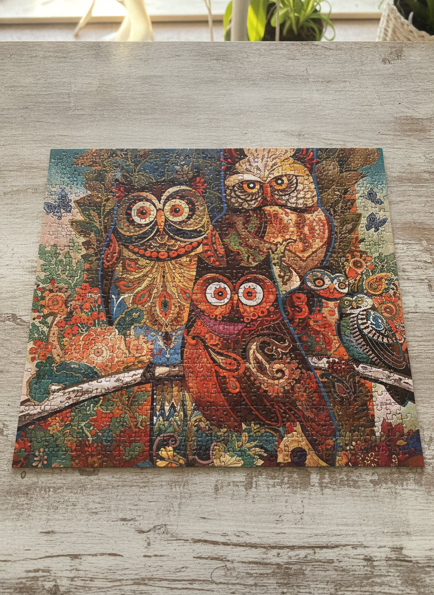 OWL OIL PAINTING Jigsaw Puzzle