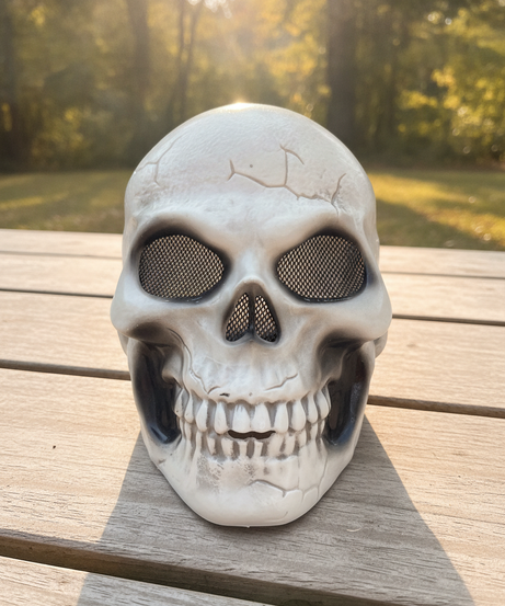 Realistic Cracked Skull Halloween Mask