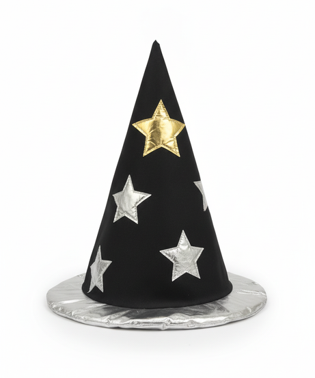 Black Starry Wizard Hat