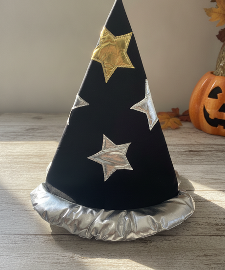 Black Starry Wizard Hat