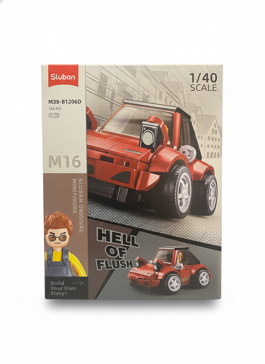 Sluban Hell of Flush Sports Car Building Blocks Set