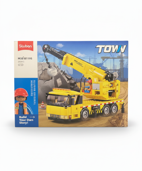 Sluban TOWN Construction Crane Truck Building Blocks Set M38-B1195