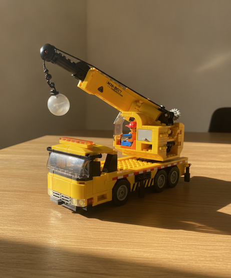 Sluban TOWN Construction Crane Truck Building Blocks Set M38-B1195
