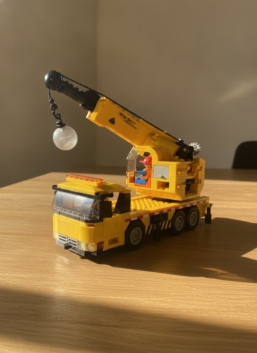 Sluban TOWN Construction Crane Truck Building Blocks Set M38-B1195