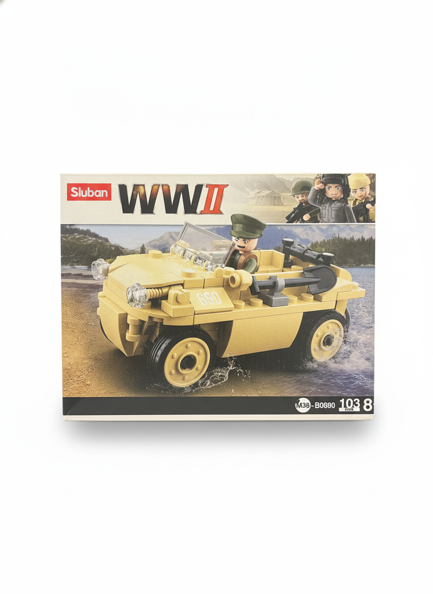 Sluban WWII Amphibious Vehicle Building Block Set