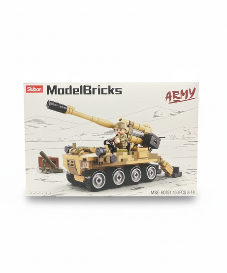 Sluban ModelBricks ARMY M38-B0751 Self-Propelled Artillery
