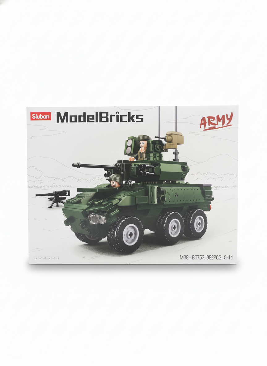 Sluban ModelBricks ARMY M38-B0753 Armored Vehicle Building Set