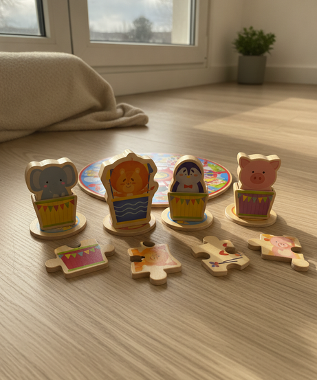 Giocare Educare Montessori Baby Puzzle Luna Park