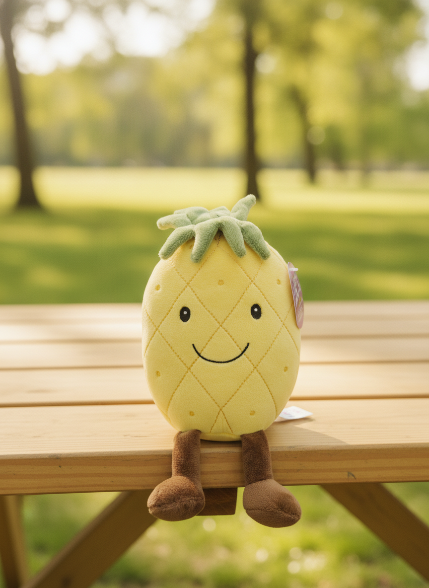 Smiling Pineapple Plush Toy