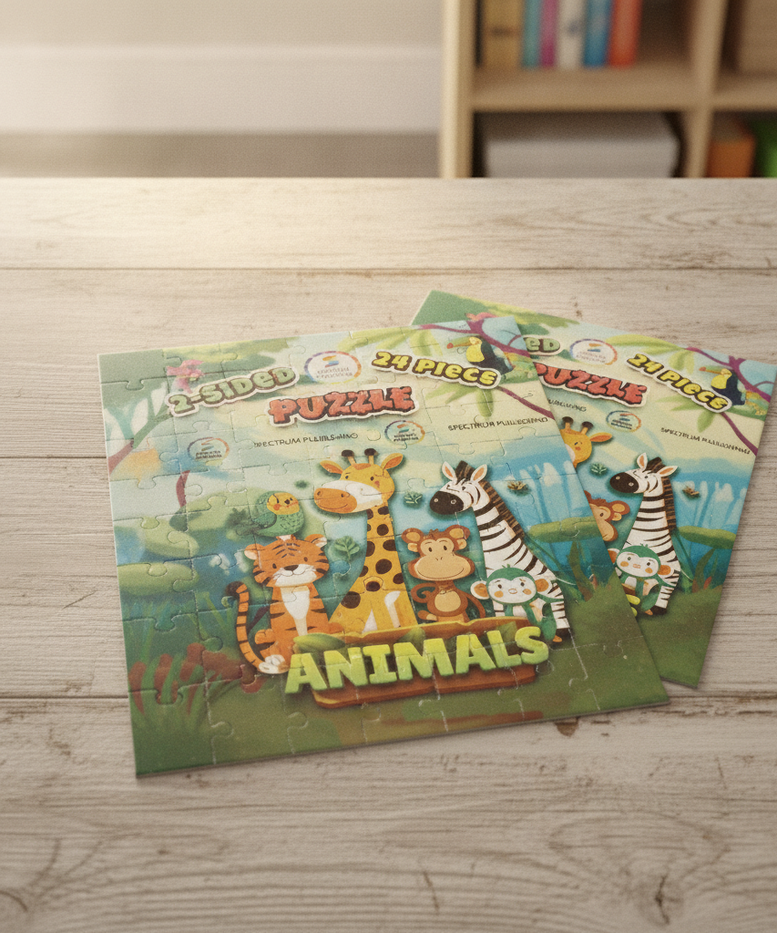 Spectrum Publishing 2-Sided Animals Puzzle