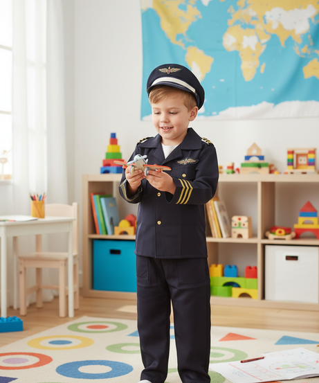 Flight Attendant Boy Costume