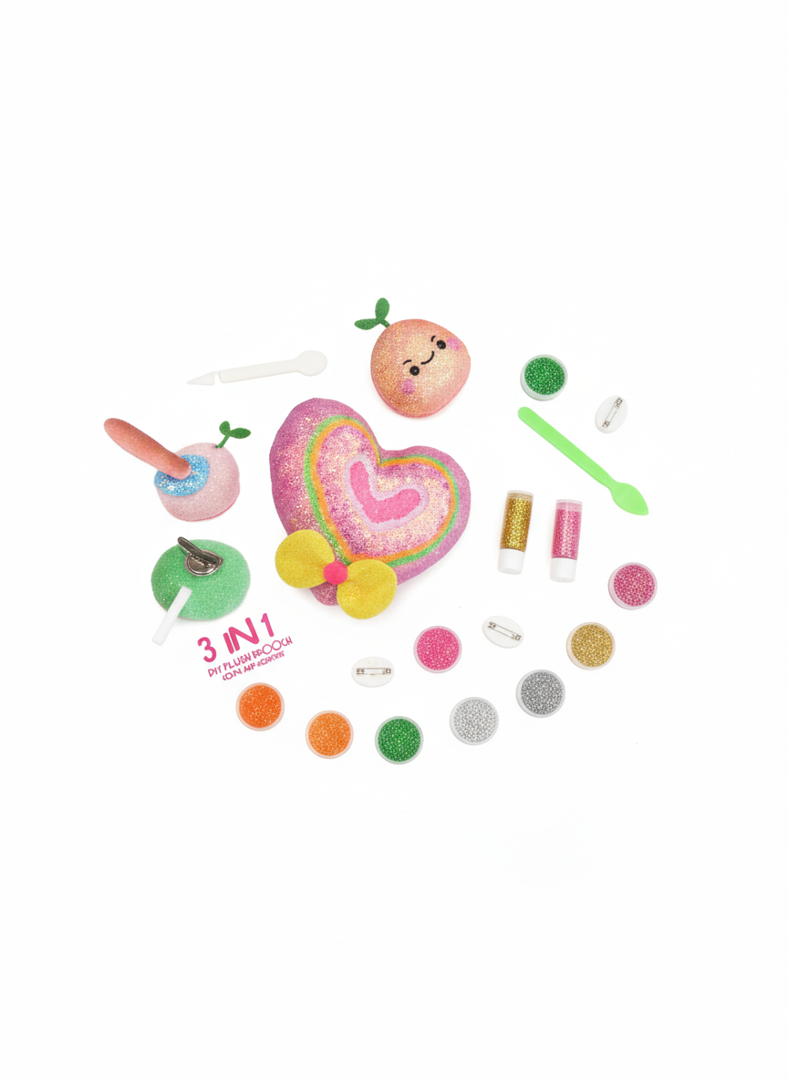 Magic Glitter DIY Plush Brooch Kit