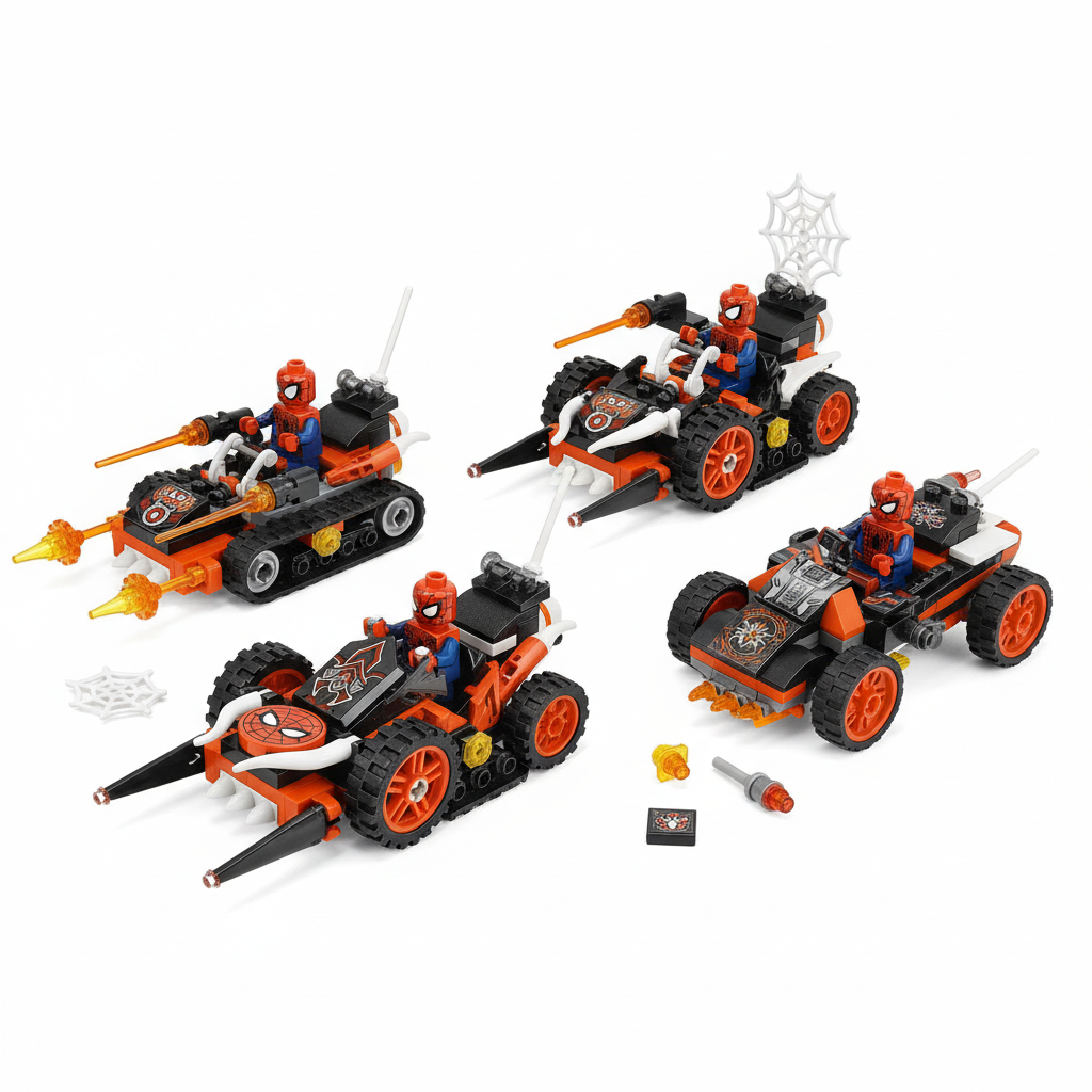 OBM Spider-Man Spider Sense 4-in-1 Spider Pursuit Chariot Building Set